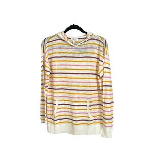 Market & Spruce Light Weight Hooded Striped Sweater